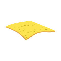 Isolated object of cheese and slice symbol. Web element of cheese and milk stock symbol for web.