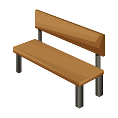 Park bench vector icon.Cartoon vector icon isolated on white background park bench.