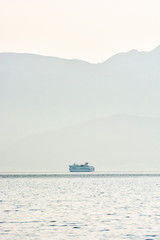 Ferry boat in Adriatic Sea, Croatia