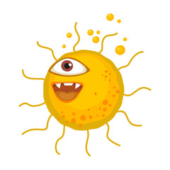 Germ of bacteria vector icon.Cartoon vector icon isolated on white background germ of bacteria.