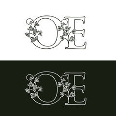 Classy O, E and OE Vintage Letter Logo Design
