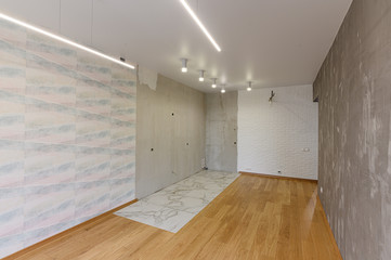 Russia, Moscow- September 08, 2019: interior room apartment modern bright cozy atmosphere. general cleaning, home decoration, preparation of house for sale