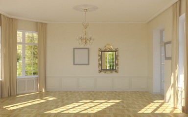 Fototapeta premium residential interior visualization, 3D illustration