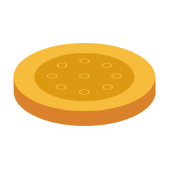 Fototapeta premium Biscuit cookie vector icon.Cartoon vector icon isolated on white background biscuit cookie.