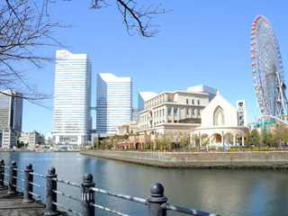 神奈川県横浜市みなとみらいの風景
