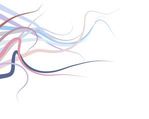 The abstract vector background of sharp pointed line with a sweet and soft colours that is fluttering on white background.