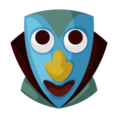 Mask of totem vector icon.Cartoon vector icon isolated on white background mask of totem .