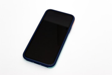 Mobile phone isolated on a white background.