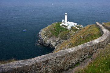 Fototapeta na wymiar South Stack Lighthouse on Holy Island, Anglesey, North Wales