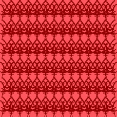 Wicker twisted pattern of wire and brown arrows on a pink background.