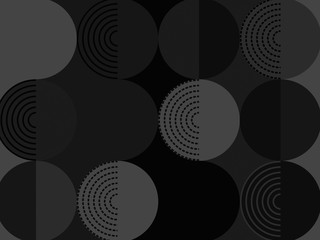 Minimal Black Geometric large circles background