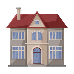 Villa of house vector icon.Cartoon vector icon isolated on white background villa of house .