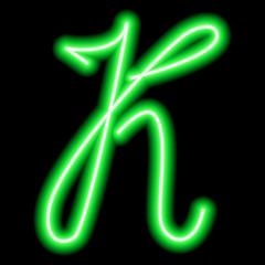 neon green letter 