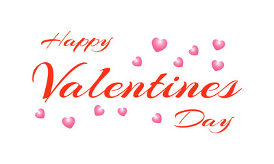 Happy Valentine's Day. Vector illustration of greeting card, banner