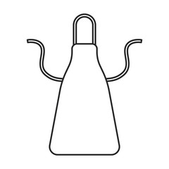 Kitchen apron vector icon.Line vector icon isolated on white background kitchen apron .