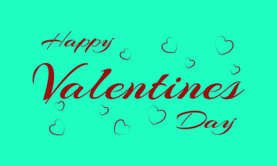 Naklejka na ściany i meble Happy Valentine's Day. Vector illustration of greeting card, banner
