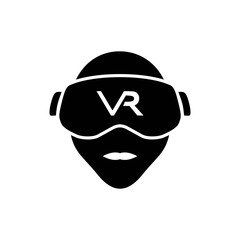 VR Virtual Reality Logo Icon, Virtual Reality Logo Template