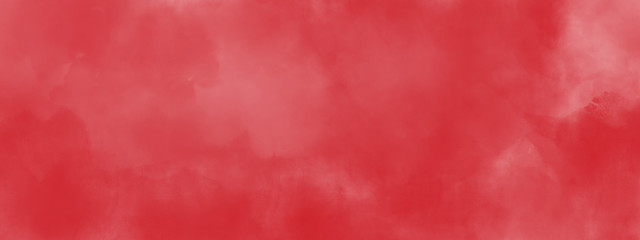 Watercolor red banner for your graphics. Free space for subtitles. Painted artistic blood colored background. Textured paint stains. Place for advertising.