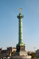 France. Paris. Le G&eacute;nie de la Libert&eacute; sur la colonne de Juillet, place de la Bastille. The Genie of Liberty on the July column, place de la Bastille.