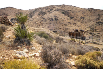Fototapeta na wymiar Overlooking the mine in Joshua Tree National Park