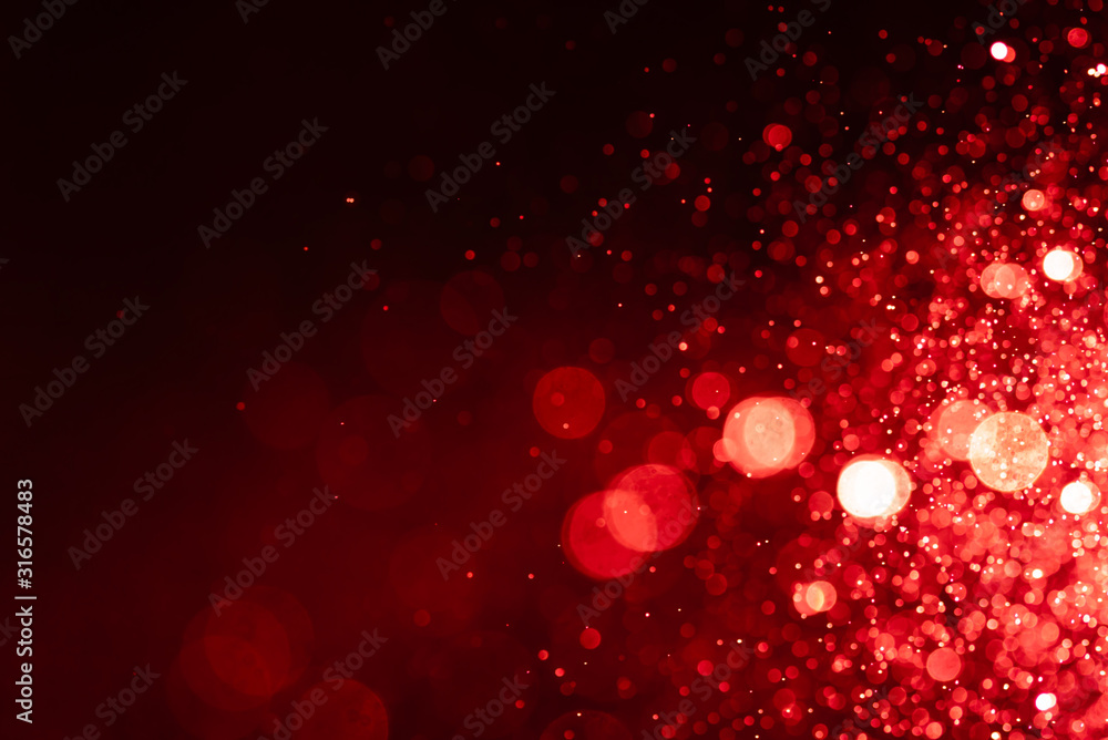 Wall mural abstract red bokeh defocus glitter blur background