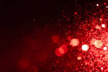 Abstract Red bokeh defocus glitter blur background 