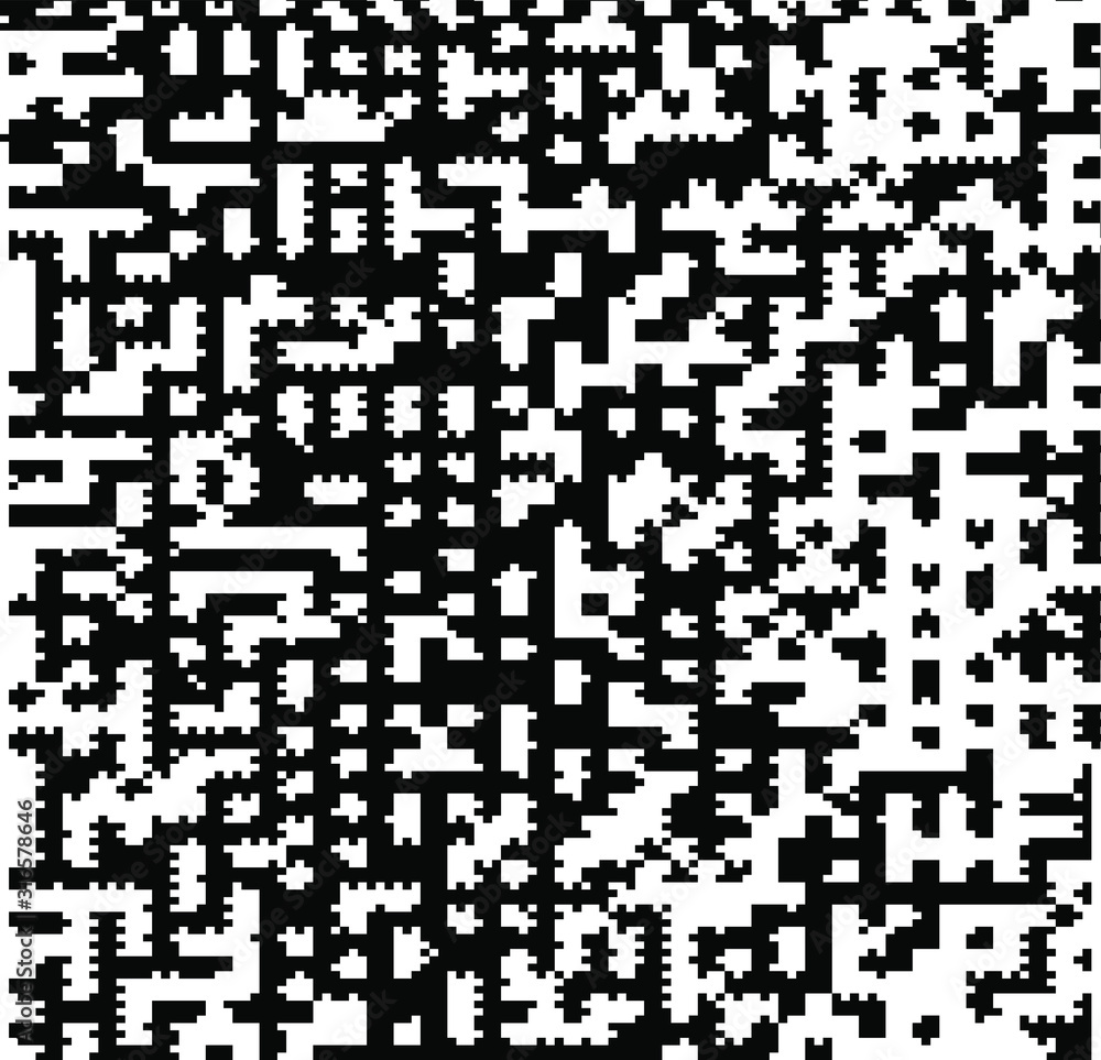 Poster black and white static noise, glitched screen with 