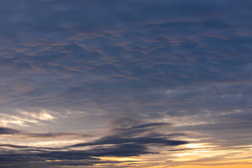 Cloudscape at sunset over the Uetliberg, Switzerland, Europe