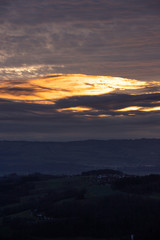 Obraz premium Sunset in the alps, Switzerland, Europe