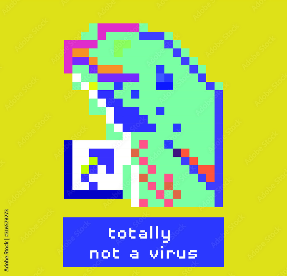 Poster Smiling dolphin icon with text 