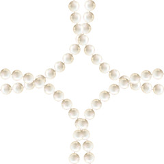 Pearls. White background. Abstract vector illustration. Seamless pattern.