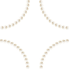 Pearls. White background. Abstract vector illustration. Seamless pattern.
