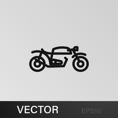 motorcycle icon. Element of motorbike for mobile concept and web apps illustration. Thin line icon for website design and development, app development