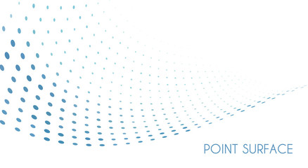 Minimal point surface. Blue dots on white background. Simple pattern