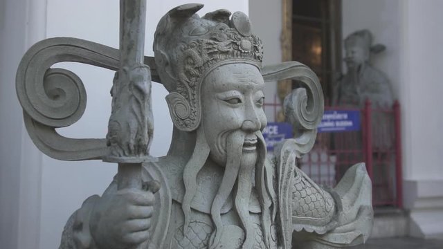 Detail outside of Wat Pho Temple, first on the list of six temples in Thailand classed as the highest grade of the first-class royal temples in Thailand