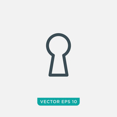 Keyhole Icon Design, Vector EPS10