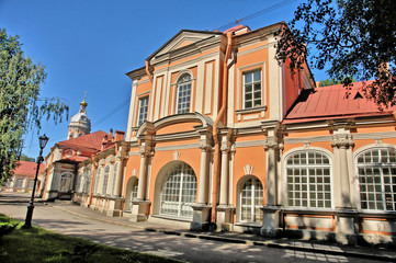 Fototapeta na wymiar Saint Alexander Nevsky Monastery in Saint Petersburg.