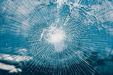 Shattered glass window - 316585046