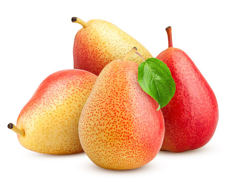 pear, isolated on white background, clipping path, full depth of field