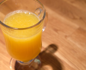 A glass of orange juice