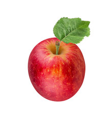 Red apple isolated on white background with clipping path