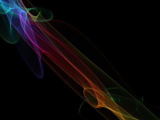 Curved wavy lines elements for design