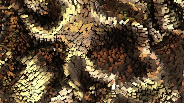 Gold Cubes Ocean Background