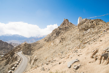 City of leh, ladakh in the indian himalayas