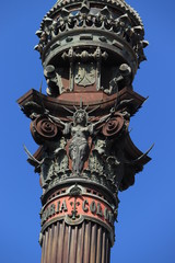 Barcelona, Spain - september 29th, 2019: Christopher Columbus monument