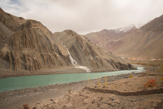 Indus River In Ladakh,, Indian Himalaya