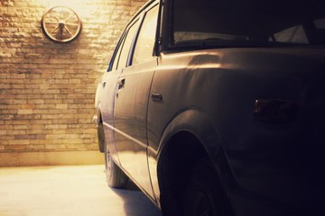 luxury vehicle in the garage