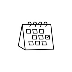 calendar line icon. Elements of wedding illustration icons. Signs, symbols can be used for web, logo, mobile app, UI, UX