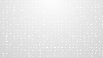 Dot white gray pattern gradient texture background. Abstract  technology big data digital background. 3d rendering.
