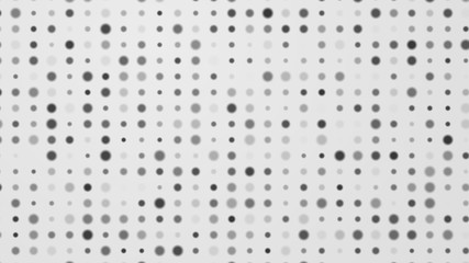 Dot white black pattern gradient texture background. Abstract  technology big data digital concept. 3d rendering.
